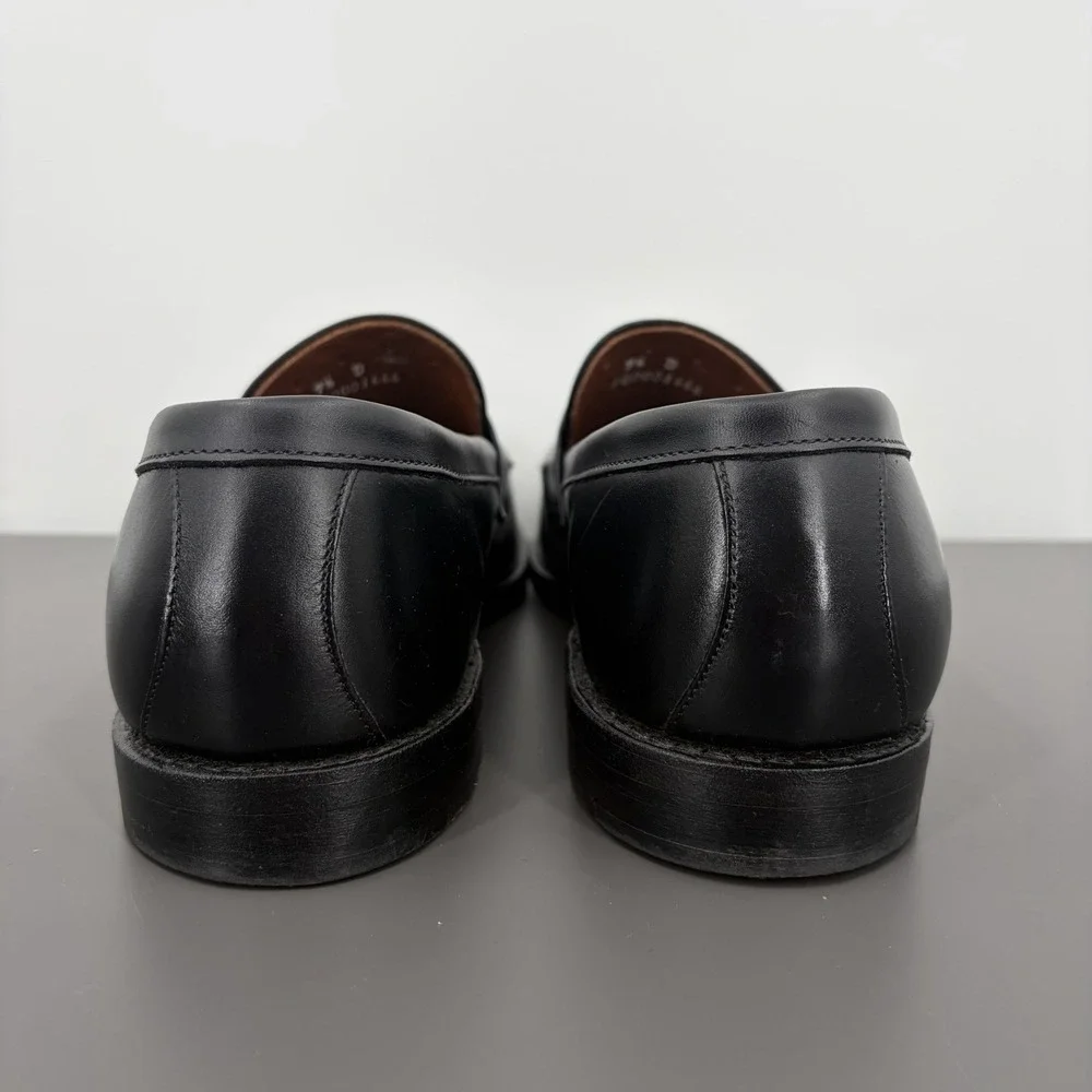 Brooks Brothers Black Leather Goodyear Welted Penny Loafers Men 9.5D Made in USA